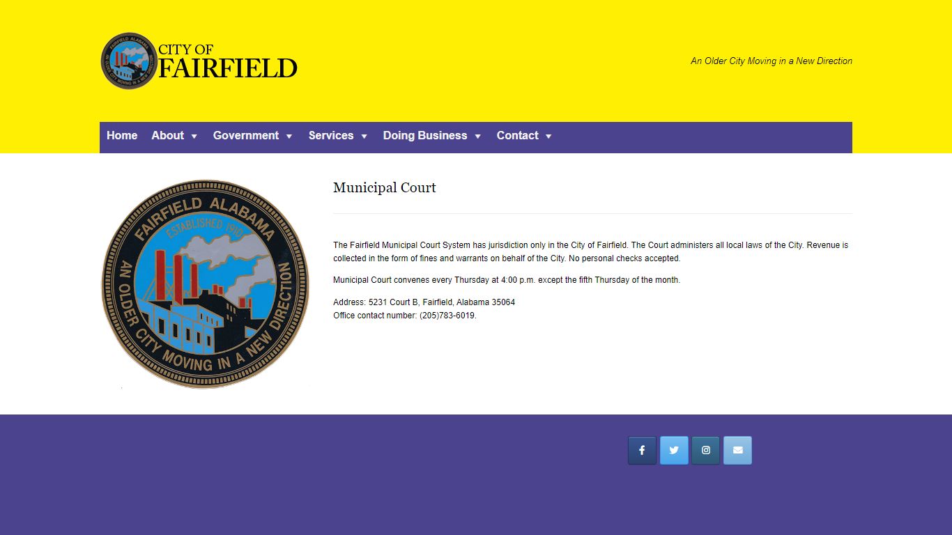 Municipal Court – City of Fairfield, AL