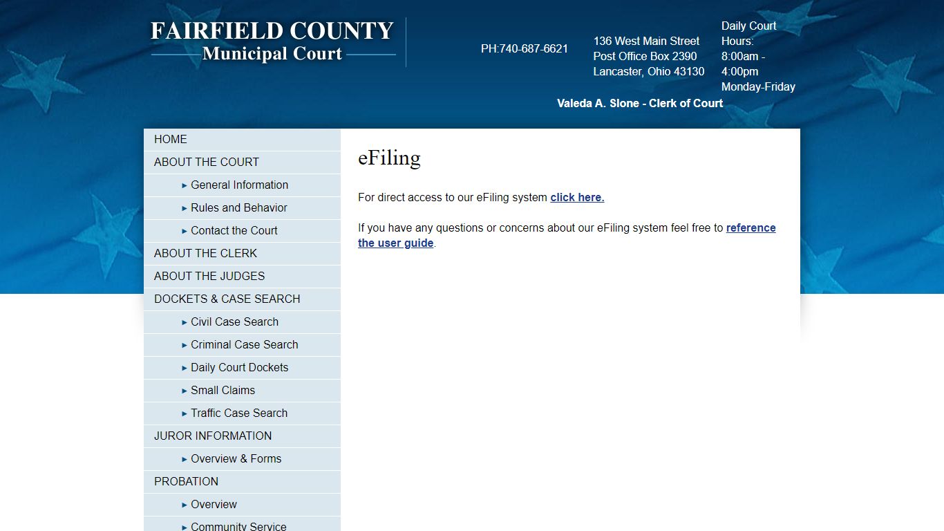 eFiling - Fairfield County Municipal Court